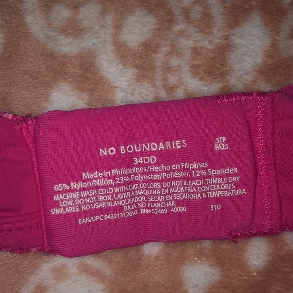 Cute pink floral bra 34DD - Picture 2 of 3